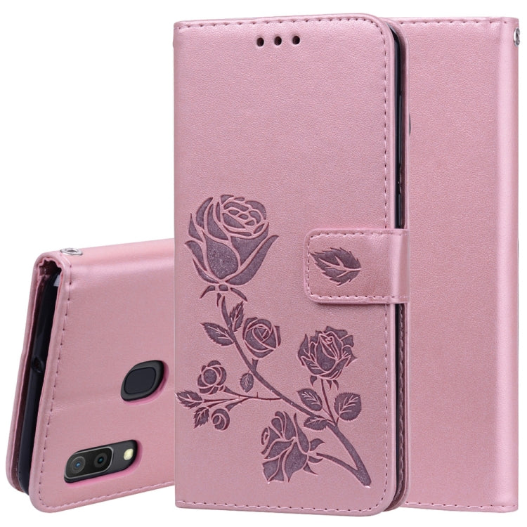 Custodia portafoglio in pelle PU rosa per Galaxy A30 e A20