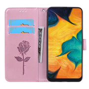 Custodia portafoglio in pelle PU rosa per Galaxy A30 e A20