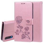 Custodia portafoglio in pelle PU rosa per Galaxy A50