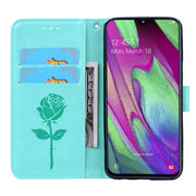 Custodia portafoglio in pelle PU rosa per Galaxy A40
