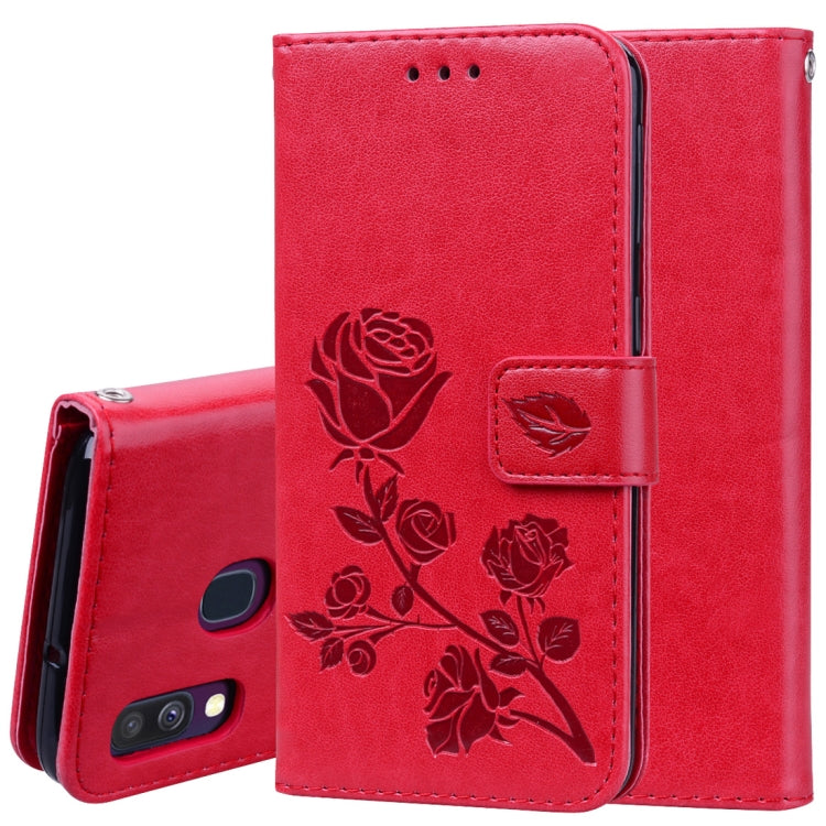 Custodia portafoglio in pelle PU rosa per Galaxy A40