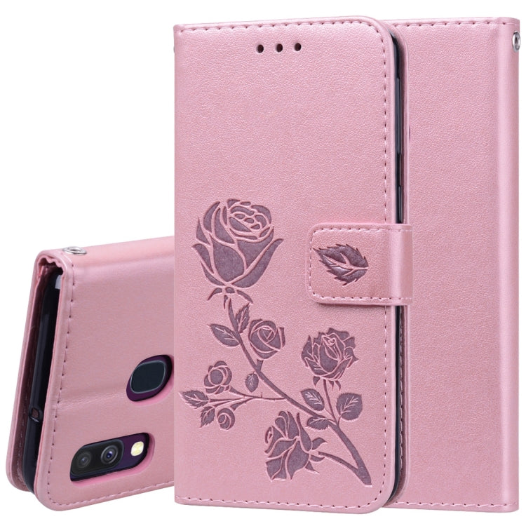 Custodia portafoglio in pelle PU rosa per Galaxy A40