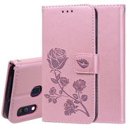 Custodia portafoglio in pelle PU rosa per Galaxy A40