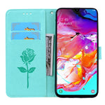 Custodia portafoglio in pelle PU rosa per Galaxy A70