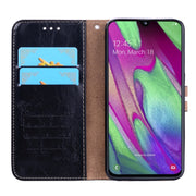Custodia portafoglio in pelle per Samsung Galaxy A40