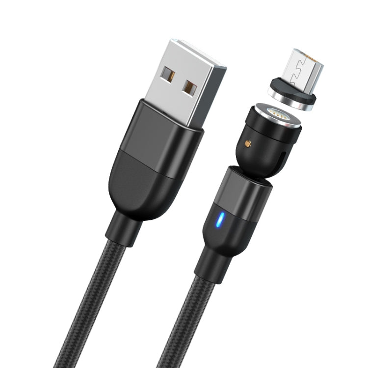 Cavo di ricarica per sincronizzazione dati magnetica rotante da 2 m 3 A con uscita USB a Micro USB da 540 gradi, 2m Micro USB