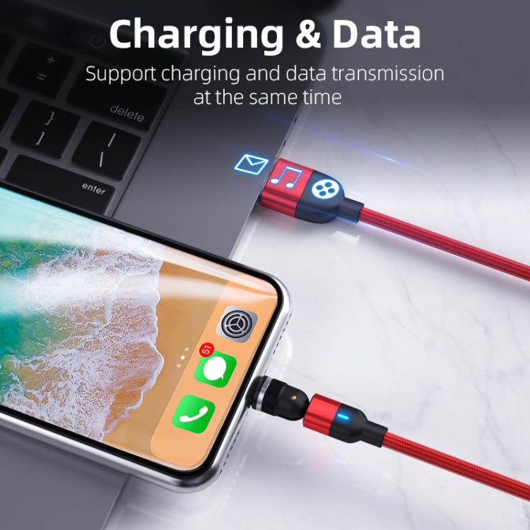 Cavo di ricarica per sincronizzazione dati magnetica rotante da 2 m 3 A con uscita USB a Micro USB da 540 gradi, 2m Micro USB