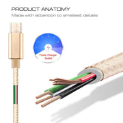 Cavo di ricarica per sincronizzazione dati da USB a USB-C / Type-C Knit Texture, lunghezza cavo: 50 cm