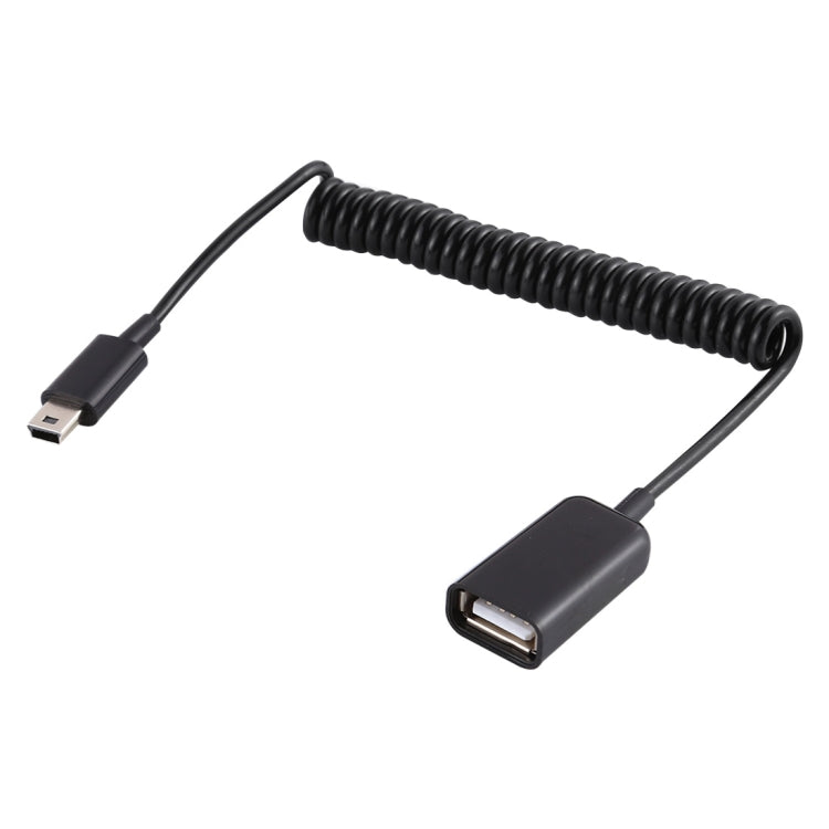 Cavo di ricarica a molla per laptop mini 5 pin maschio a USB femmina, Mini 5 Pin Male to USB Female