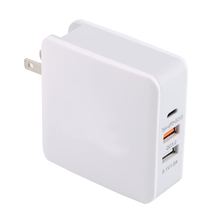 Caricatore pieghevole LN45 68 W QC 3.0 / PD USB-C / Type-C + QC 3.0 USB + porte USB, presa USA