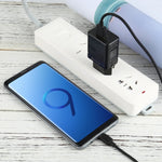 Caricatore da viaggio USB QC 3.0 18W con cavi USB-C 1m