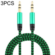 Cavo audio intrecciato in nylon maschio-maschio da 3,5 mm K10 da 3 pezzi, lunghezza: 1 m
