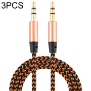 Cavo audio intrecciato in nylon maschio-maschio da 3,5 mm K10 da 3 pezzi, lunghezza: 1 m