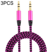 Cavo audio intrecciato in nylon maschio-maschio da 3,5 mm K10 da 3 pezzi, lunghezza: 1 m