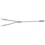 YH192 Cavo audio intrecciato 2 in 1 da 3,5 mm femmina a microfono + audio maschio, lunghezza: 22 cm, YH192