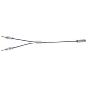 YH192 Cavo audio intrecciato 2 in 1 da 3,5 mm femmina a microfono + audio maschio, lunghezza: 22 cm, YH192