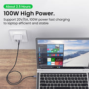 Cavo di ricarica dati per trasmissione dati da USB-C/Type-C maschio a USB-C/Type-C maschio, lunghezza cavo: 0,5 m, 0.5m