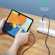 Cavo di ricarica dati per trasmissione dati da USB-C/Type-C maschio a USB-C/Type-C maschio, lunghezza cavo: 1 m, 1m
