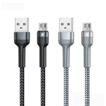 REMAX RC-124m 1m 2.4A Cavo dati di ricarica rapida da USB a micro USB intrecciato in lega di alluminio, Micro USB