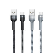 REMAX RC-170 Jany Series 1m 5A Cavo dati da USB a USB-C / Type-C intrecciato in lega di alluminio per ricarica rapida, USB to USB-C / Type-C, USB-C / Type-C