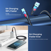 REMAX RC-188a Lesu Pro 1m 5A USB a USB-C / Type-C Cavo dati di ricarica veloce intrecciato in lega di alluminio, USB to USB-C / Type-C
