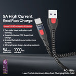 Cavo USB-A a USB-C 1 metro 5A intrecciato in alluminio
