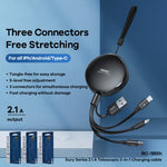 Cavo 3 in 1 REMAX RC-185th USB a 8 pin e USB-C