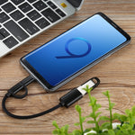 Adattatore USB 3.0 femmina a Micro USB + USB-C maschio 11 cm