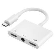 Adattatore audio di ricarica digitale da USB-C + 3,5 mm + 3,5 mm a USB-C 3 in 1