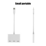 Adattatore audio di ricarica digitale da USB-C + 3,5 mm + 3,5 mm a USB-C 3 in 1
