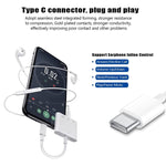 Adattatore audio di ricarica digitale da USB-C + 3,5 mm + 3,5 mm a USB-C 3 in 1