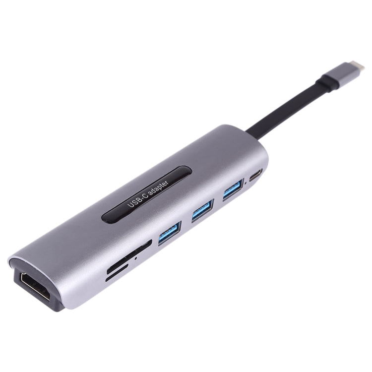 Docking station hub USB-C 7 in 1 con HDMI e lettore schede
