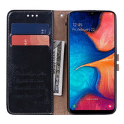 Custodia portafoglio in pelle per Samsung Galaxy A20e