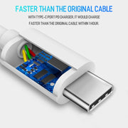 Cavo dati USB-C/Type-C a USB-C/Type-C PD per ricarica rapida e sincronizzazione, lunghezza cavo: 14 cm, 14cm Type-C to Type-C White