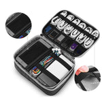 Custodia multifunzionale per cavo dati per caricabatterie per cuffie Alimentatore portatile, dimensioni: L, 25 x 18 x 7 cm, 25 x 18 x 7cm (Black), 25 x 18 x 7cm (Grey)
