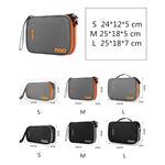 Custodia multifunzionale per cavo dati per caricabatterie per cuffie Alimentatore portatile, dimensioni: L, 25 x 18 x 7 cm, 25 x 18 x 7cm (Black), 25 x 18 x 7cm (Grey)