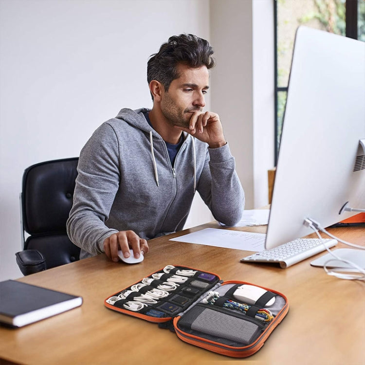 Custodia multifunzionale per cavo dati per caricabatterie per cuffie Alimentatore portatile, dimensioni: S, 24 x 12 x 5 cm, 24 x 12 x 5cm (Grey), 24 x 12 x 5cm (Black)