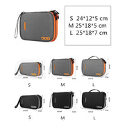 Custodia multifunzionale per cavo dati per caricabatterie per cuffie Alimentatore portatile, dimensioni:M, 25 x 18 x 5 cm, 25 x 18 x 5cm (Black), 25 x 18 x 5cm (Grey)
