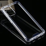 Per Samsung Galaxy A72 Custodia protettiva in TPU trasparente antiurto a quattro angoli + PC, For Samsung Galaxy A72