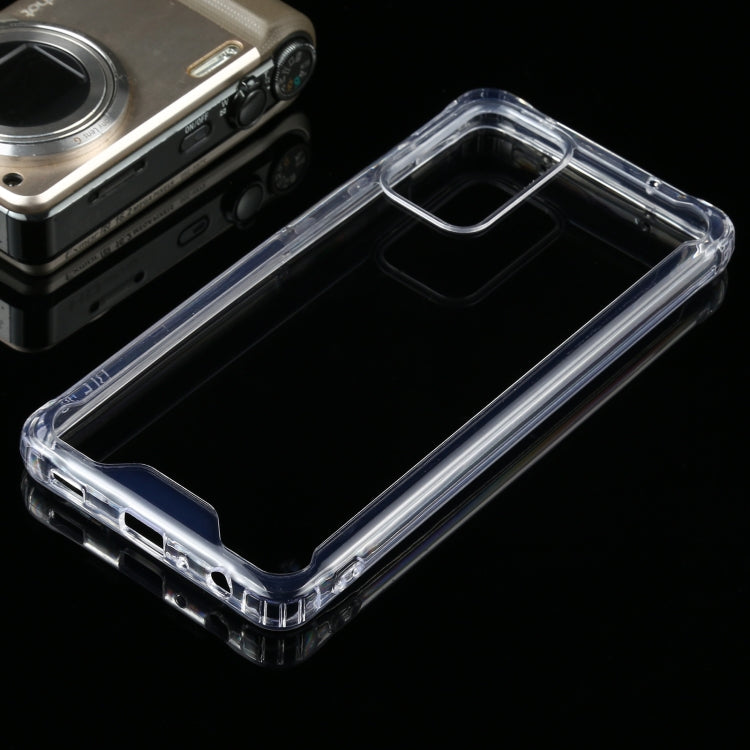 Per Samsung Galaxy A72 Custodia protettiva in TPU trasparente antiurto a quattro angoli + PC, For Samsung Galaxy A72
