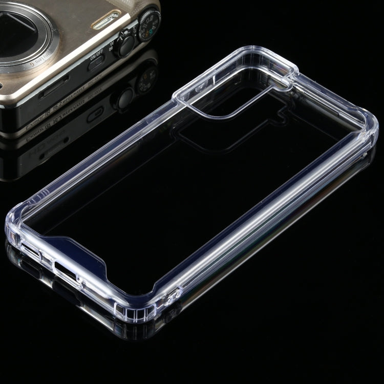 Per Samsung Galaxy S21 FE Custodia protettiva in TPU trasparente antiurto a quattro angoli + PC, For Samsung Galaxy S21 FE