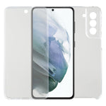 Per Samsung Galaxy S21 FE PC+TPU Custodia morbida trasparente bifacciale ultrasottile a copertura totale, For Samsung Galaxy S21 FE