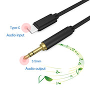 Cavo audio tipo C maschio a maschio da 3,5 mm da 1 m, 1m