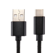 Cavo di ricarica per sincronizzazione dati da USB a USB-C/Type-C Knit Texture, lunghezza cavo: 1 m, uscita totale 3 A, trasferimento dati 2 A