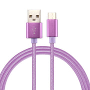 Cavo di ricarica per sincronizzazione dati da USB a USB-C/Type-C Knit Texture, lunghezza cavo: 1 m, uscita totale 3 A, trasferimento dati 2 A