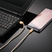 Cavo di ricarica per sincronizzazione dati da USB a USB-C / Type-C Knit Texture, lunghezza cavo: 2 m, uscita 3 A