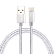 Cavo di ricarica per sincronizzazione dati da USB a USB-C / Type-C Knit Texture, lunghezza cavo: 2 m, uscita 3 A