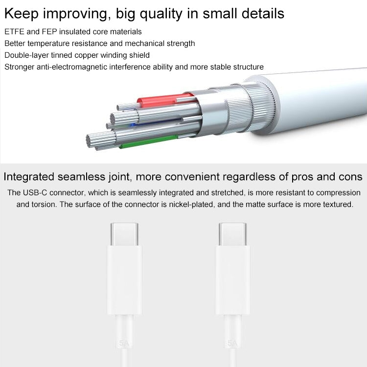 Cavo ricarica rapida Huawei CP43 5A USB-C 1 metro