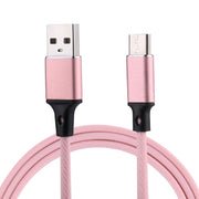 Cavo di ricarica per sincronizzazione dati in nylon con uscita da USB a USB-C / Type-C da 1 m 2A, 2A Black, 2A Pink, 2A Grey, 2A Blue, 2A Red, 2A White