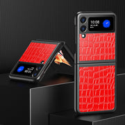 Custodia pieghevole in pelle per Samsung Galaxy Z Flip
